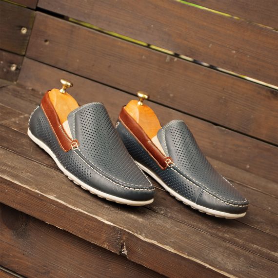 Синие мужские мокасины 40 42 размер | Зображення 1