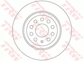 Диск гальмівний задній VAG Q3/Kodiaq/Tiguan II 12-, TRW (DF6504)