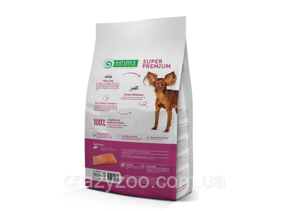 Сухой корм для собак малых пород Nature's Protection Mini extra Salmon Adult Small Breeds с лососем 500 г | Зображення 1