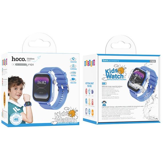 Детские cмарт-часы Hoco Y101 4G Blue | Зображення 4
