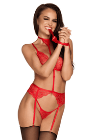 Комплект Kissable Bondage Kiss Set Красный S/M