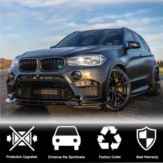 Накладка на передній бампер Карбон V1 (для F85) для BMW X5 F-15 2013-2018 рр | Зображення 2