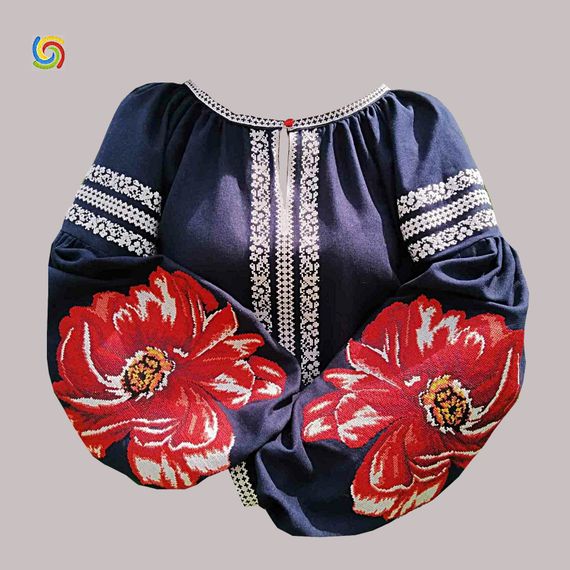 Рубашка	 Украинская 	 вышиванка 	222265811	 цвет  	синий	 размер 	XXL/3XL