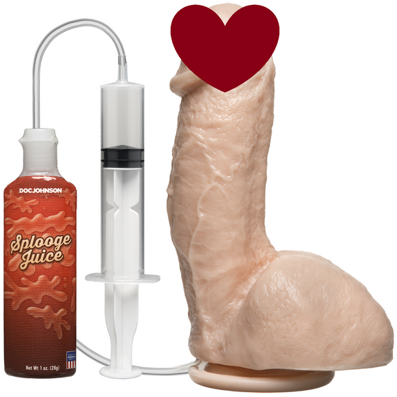 Фалоімітатор, що кінчає Doc Johnson The Amazing Squirting Realistic Cock, ПВХ, діаметр 5,1см sexstyle