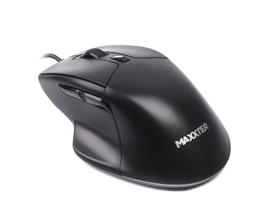 Миша дротова Mc-6B01, оптична, ергономічна, 6 кнопок, 2000. DPI, USB, чорна | Зображення 2
