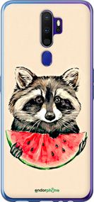 Чохол на Oppo A9 2020 Єнотик з кавуном "4605u-1865-2448"