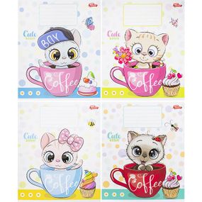 Зошит учнівський А5/12 коса з доп.лін. Cute Kitten Car 3511N Мрії збуваються