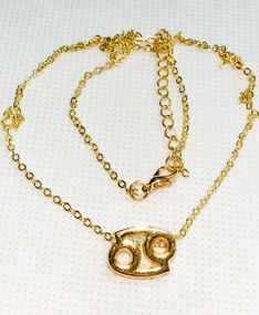 Колье Primo с подвеской знак зодиака Cancer (Рак) - Gold