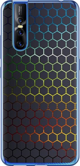 Чехол на Vivo V15 pro Переливающиеся соты "498u-1763-17620"