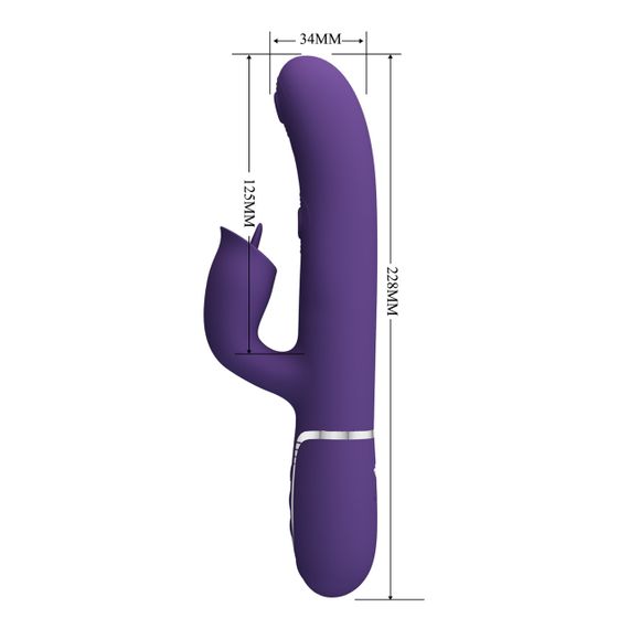 Пульсатор із кліторальним стимулятором серії Pretty Love - Gigi Dark Purple 7 thumping functions 7 licking modes, BW-500035-2 Sex | Зображення 8