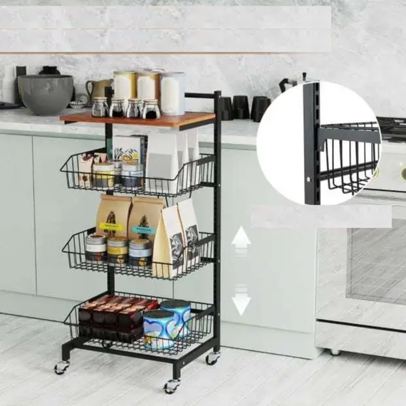 Стелаж Costway Vroda мобільний в стилі Loft | Зображення 5