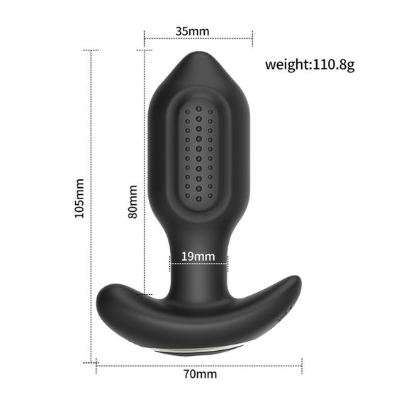 Анальная пробка с вибро Bliss APP - Vibrating Anal Plug sexstyle | Зображення 5