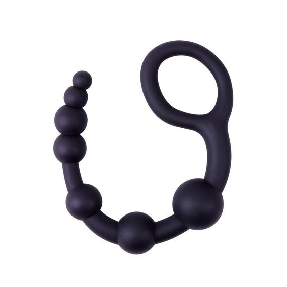 Анальний ланцюжок Chisa Black Mont 9.4 з ланками різних діаметрів, чорна Sex Aura | Зображення 2