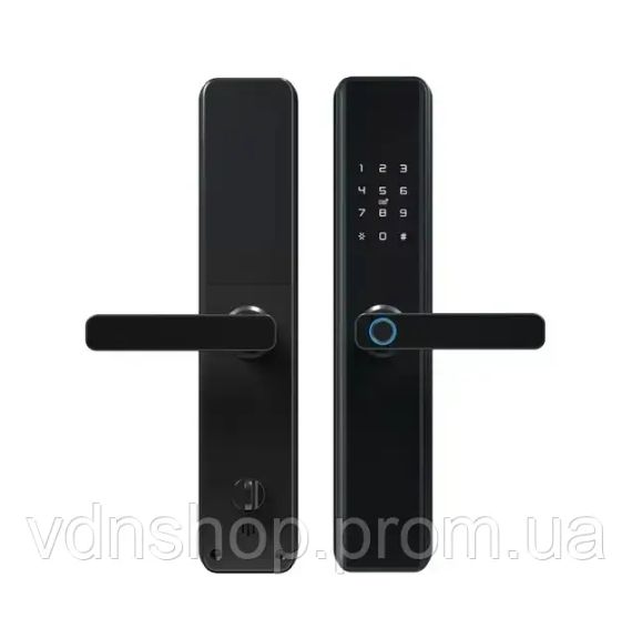 Дверний сенсорний замок з відбитком пальця,розумна біометрична дверна ручка, 4 способи відкриття | Зображення 3