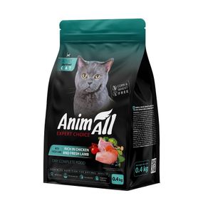 Сухий корм з куркою та ягням для стерилізованих котів Animall Cat Sterilised Lamb, 400 гр
