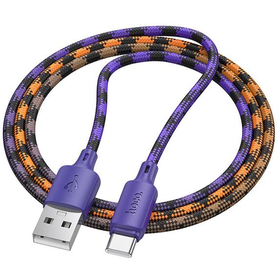 Дата кабель Hoco X116 Meridian USB to Type-C 3A (1m) Gradient Purple Mix | Зображення 2