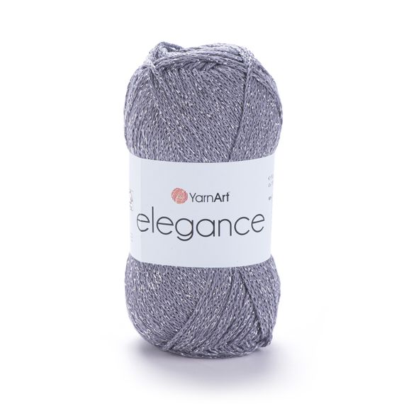 Пряжа YarnArt Elegance 102 (Ярнарт Елеганс) бавовна з металіком, 50 г / 130 м, ошатна нитка для в'язання
