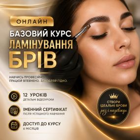 Онлайн  курс по бровям  "Ламинирование бровей" 12 уроков