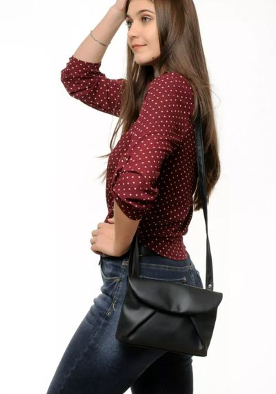 Сумка жіноча Sambag Rose чорна 20 х 24 х 7 см (94200001) | Зображення 1