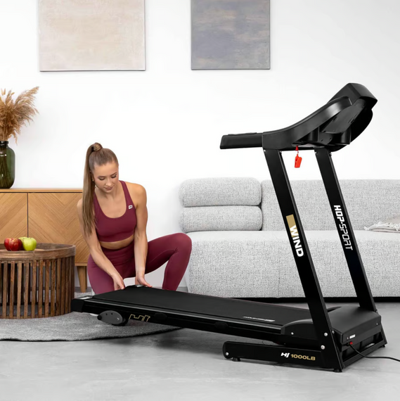 Бігова доріжка Hop-Sport HS-1000LB Wind сірий | Зображення 5