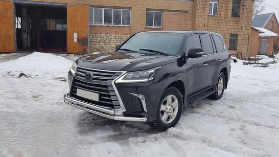 Передняя защита ST014 (2015-2024, нерж) для Lexus LX570 / 450d | Зображення 4