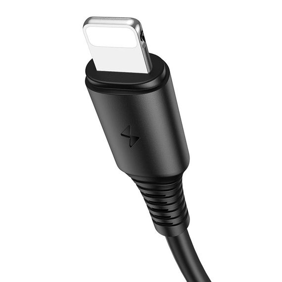 Дата кабель Borofone BX47 Coolway USB to Lightning (1m) Чорний | Зображення 2