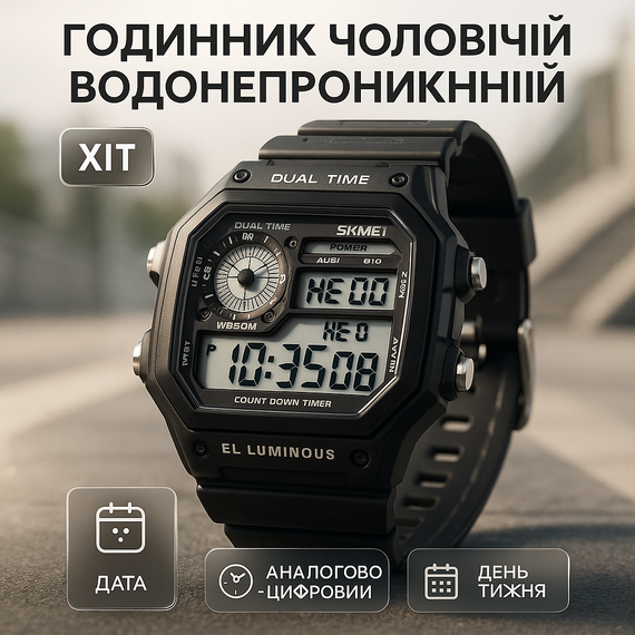 Армійський наручний годинник з таймером, Надійний чоловічий наручний годинник Армійський топ QL-54