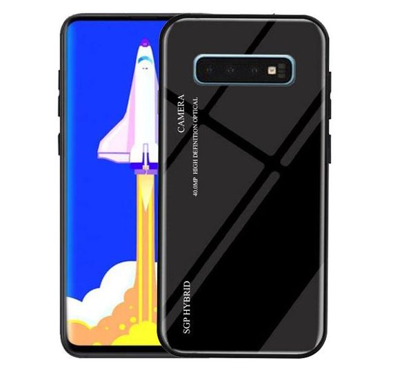 Чохол бампер Primo Gradient Glass для Samsung Galaxy S10 (SM-G973) - Black