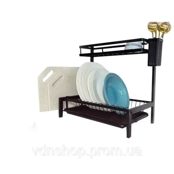 Органайзер-полиця для посуду 2 яруси настільна сушарка MJ-4014 | Зображення 4