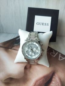 Женские наручные часы Guess silver со стразами
