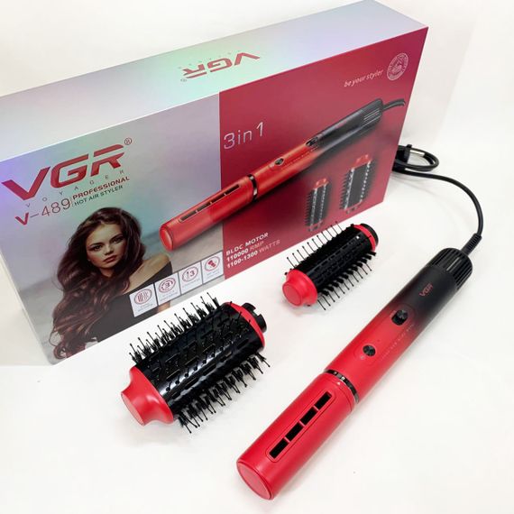 Випрямляч для волосся професійний VGR, Функціональна щітка для сушіння, Фен електричний настінний FC-47 | Зображення 4