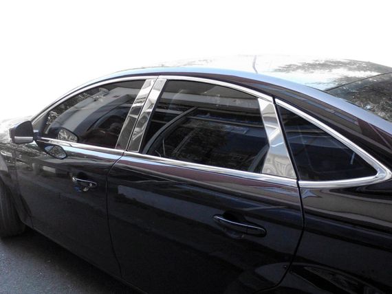 Молдинг дверних стійок (нерж) для Ford Mondeo 2008-2014 рр