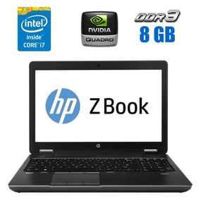 Мобільна робоча станція HP ZBook 15 G1 / 15.6" (1920x1080) IPS / Intel Core i7-4800MQ (4 (8) ядра по 2.7 - 3.7 GHz) / 8 GB DDR3 / 240 GB SSD / nVidia Quadro K2100M, 2 GB GDDR5, 128-bit / WebCam / DVD-ROM / Win 10 Pro б/в
