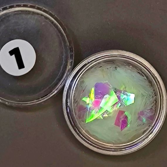 Битое стекло №1 для дизайна ногтей (полная баночка)