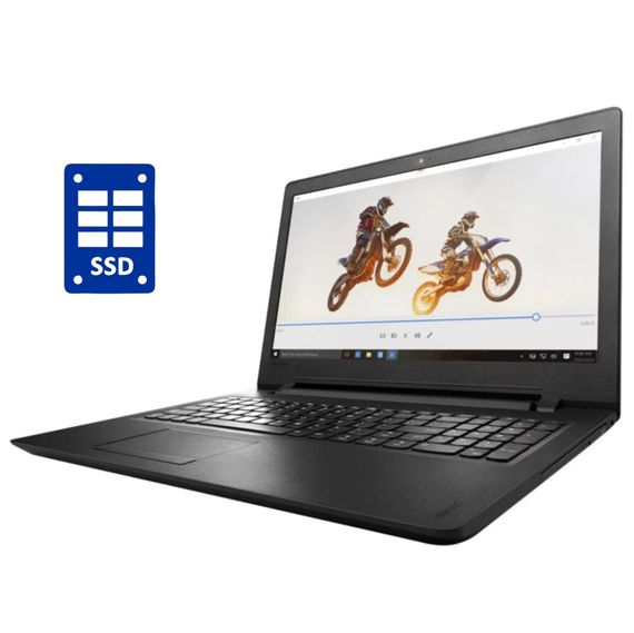 Ноутбук Б-клас Lenovo IdeaPad 110 / 15.6" (1366x768) TN / Intel Pentium 4405U (2 (4) ядра по 2.1 GHz) / 8 GB DDR4 / 128 GB SSD / Intel HD Graphics 510 / WebCam / Win 10 б/в