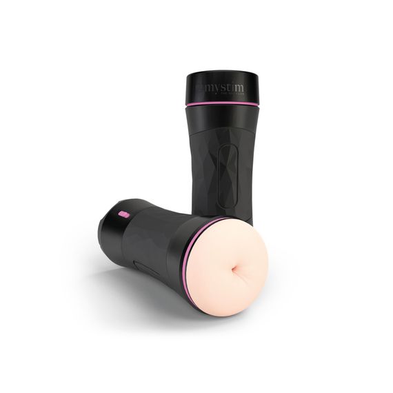 Мастурбатор-попка Mystim O(h) PUSH ME Anus, можна стискати та регулювати вакуум | Зображення 1