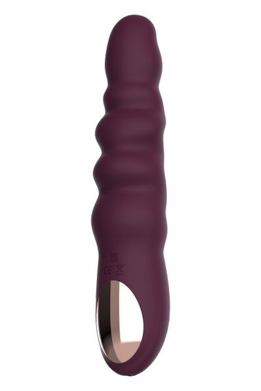 Вибратор классический рельефный Dream Toys ESSENTIALS Ripped Power Vibe, фиолетовый Sex Aura