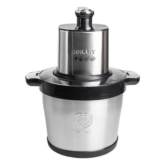 Чоппер измельчитель электрический кухонный 1500 Вт с чашей из нержавеющей стали 4,5 литров Sokany | Зображення 2