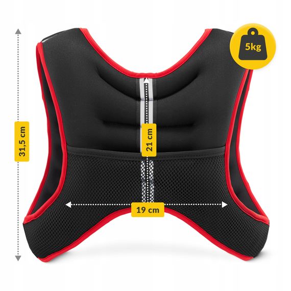 Жилет-обтяжувач для тренувань 4FIZJO 5 кг Black/Red (P-5905973402156) | Зображення 6