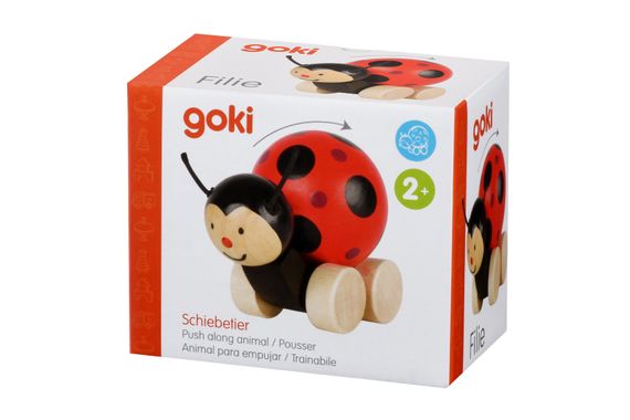 Игрушка-каталка Goki Божья коровка 54946G | Зображення 2