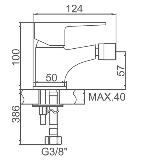Змішувач для біде з поворотним аератором IBERGRIF STAR M15057 (IB0009) | Зображення 1