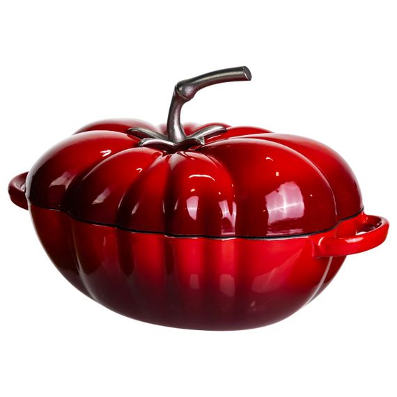 Каструля чавунна емальована Iron Tomato 2,5 л, червоний Yiwu HP-FLG-20 RED | Зображення 4