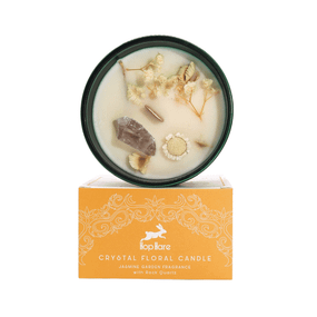 Свічка соєва з камінням та квітами  Лев 330г Hop Hare 5056368334726