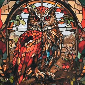 Алмазная мозаика "Взгляд мудрости" DEEX16297 неполная выкладка 30х30 см