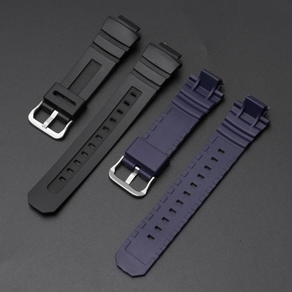 Ремешок для Casio G-Shock AW-282B/590/591/5230, AWG-M100/M101, G-7700/7710 Dark Blue Silver | Зображення 3