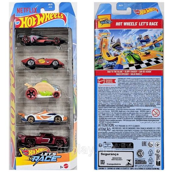 Hot Wheels Let's Race Подарунковий набір з 5-ти машинок Хот Вілс для треків | Зображення 2