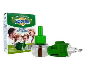 Електрофумігатор з рідиною від комарів Mosquitall Захист для всієї родини 45 ночей 30 мл