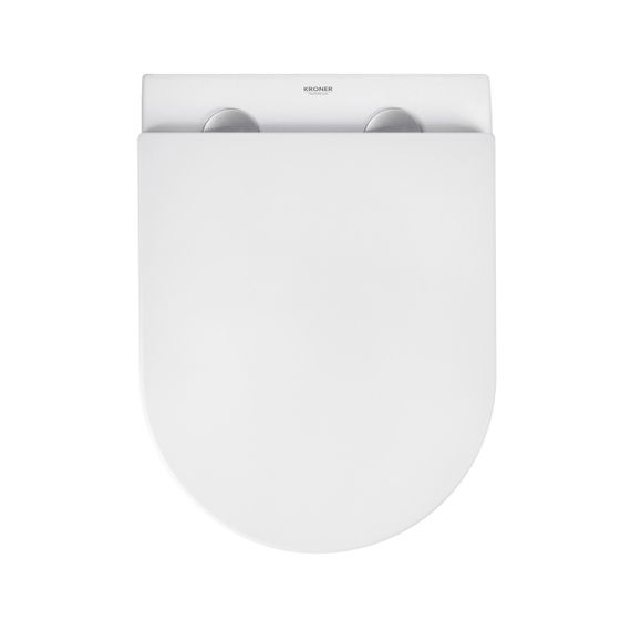 Унітаз підвісний безобідковий Kroner Harz WHI493736 RIMLESS з сидінням Slim Duroplast / Soft-close / Quick rel | Зображення 8