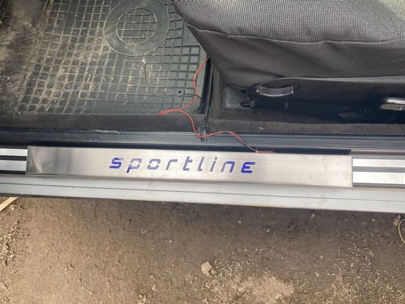 Накладки на дверные пороги LED короткие (2 шт, нерж.) для Mercedes E-сlass W124 1984-1997 гг | Зображення 2