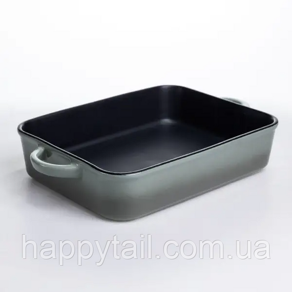 Форма для випікання порцелянова з ручками 29.5х23.5х6.5 см чорний KS-624 | Зображення 2